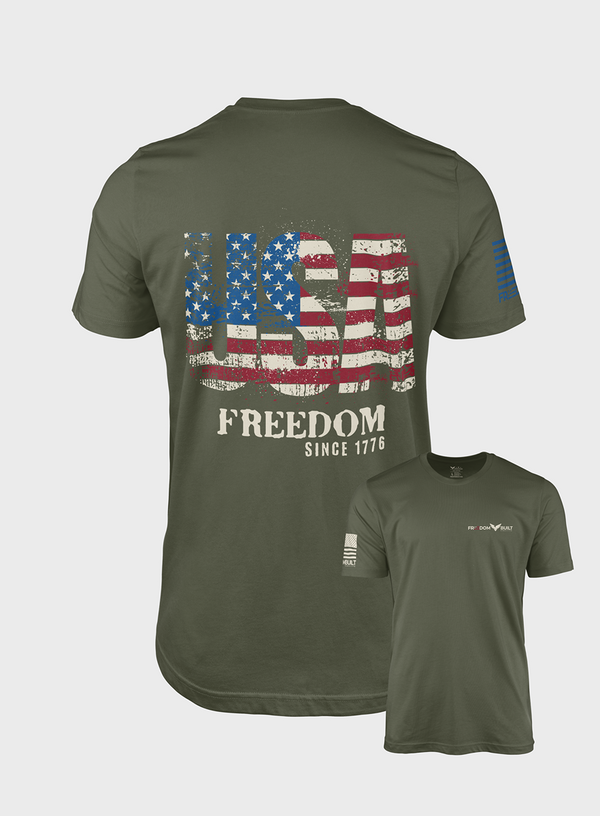 USA Freedom Since 1776 Tee- T- Shirt